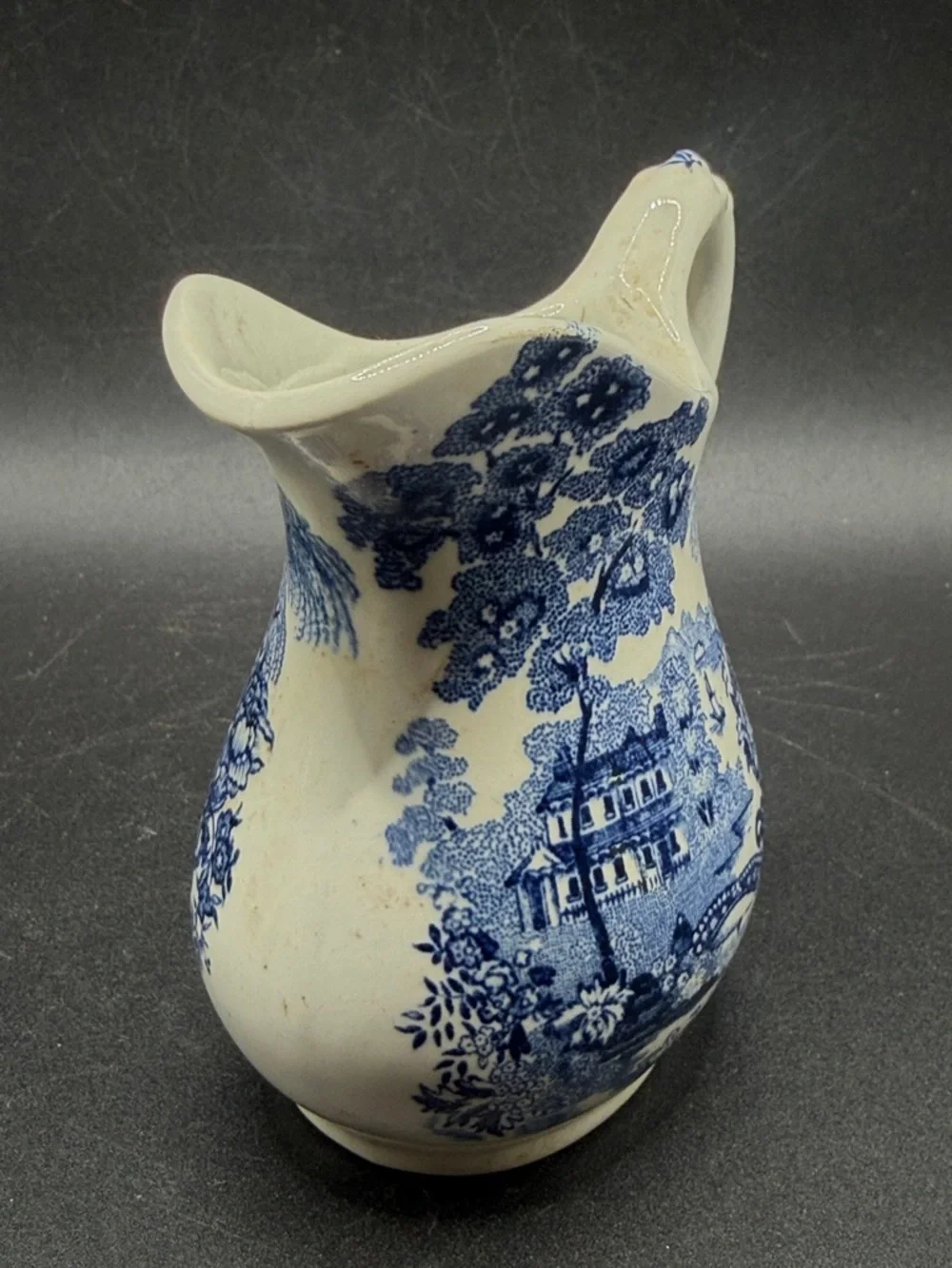 Royal Staffordshire Tonquin Blue Transferware AJ Wilkinson England Creamer Jug